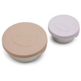Bilde av Liewood Fiby Snackboks 2-p Cat (Dark rose mix)