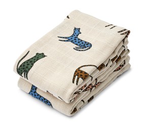 Bilde av Liewood Lewis Muslinfilt 2-pack (Leopard Multi Mix)
