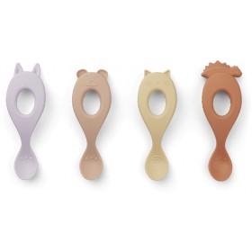 Bilde av Liewood Liva silicone spoon 4-p Lavender mix