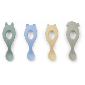 Bilde av Liewood Liva silicone spoon 4-p Peppermint mix