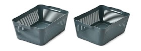 Bilde av Liewood Makeeva Oppbevaringskurver L 2-pack Whale Blue
