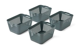 Bilde av Oppbevaringskurver S 4-Pack Whale blue