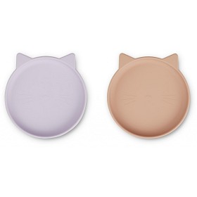 Bilde av Liewood Olivia plate 2-p Cat Light lavender rose