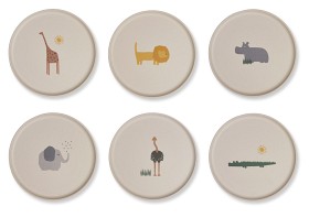 Bilde av Liewood Tallrikset Patrick 6-pack (Safari Sandy mix)