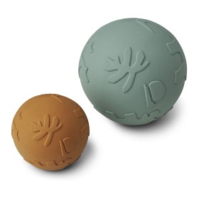 Bilde av Liewood Thea baby ball 2-p Dino Mustard/ Peppermint