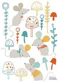 Bilde av Lilipinso Wallstickers - Woodland mice