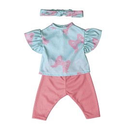 Bilde av Lillan & Friends Bluse, bukser, hårbånd  41-46 cm