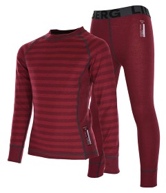 Bilde av Lindberg Stripe Merino Set (Beet Röd)