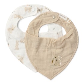 Bilde av Little Dutch Bibs 2-pack Baby Bunny (Beige)