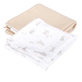 Bilde av Little Dutch Babyteppe 2-pack Baby Bunny/Beige