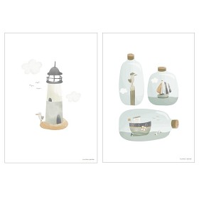 Bilde av Little Dutch Plakat A3 Sailors Bay (White)