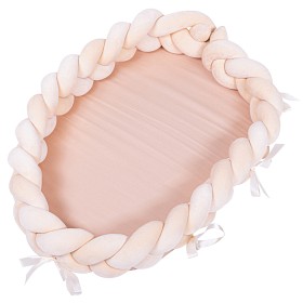 Bilde av Little Louie Alva Babynest Flettet (Beige)