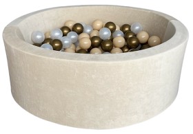 Bilde av Little Louie Bianca Velvet Bollhav 30x90 cm (Beige)