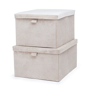 Bilde av Little Louie Philip Oppbevaringsboks 2-pack (Beige)