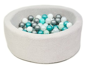 Bilde av Little Louie Teddy Ballbesseng 30x90 cm (Lyse grå)