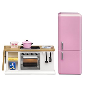Bilde av Lundby Spis och kylskåpsset (rosa)