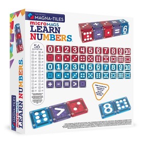 Bilde av Magna-Tiles microMAGS Lær tall 56 brikker