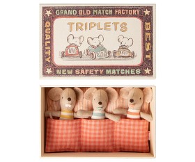 Bilde av Maileg Baby mice Triplets in matchbox