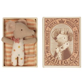 Bilde av Maileg Babymus i matchbox (Flicka)