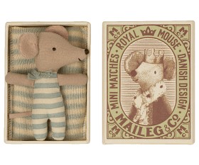 Bilde av Maileg Babymus i matchbox (Pojke)