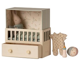 Bilde av Maileg Babyrum Kanin Micro (Blå)