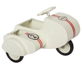 Bilde av Maileg Metallcooter med sidovagn (White)