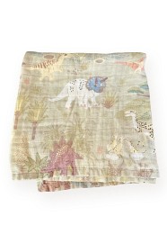 Bilde av Majvillan Muslinteppe 110x110 cm Dinosaur Vibes (Green)