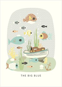 Bilde av Majvillan Poster 50x70 The big blue
