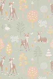 Bilde av Majvillan Tapet Golden woods (Dusty green)