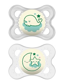Bilde av MAM Original Night Napp 2-pack 0-6m (Neutral)