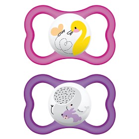 Bilde av MAM Sugnapp Air Silikon 6+ mån (Rosa/Lila)