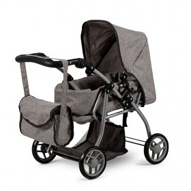 Bilde av MaMaMeMo Dockvagn med babylift (Grå)