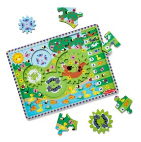 Bilde av Melissa & Doug Gear Spinning dyr puslespill (24-bitar)