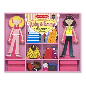 Bilde av Melissa & Doug Abby & Emma Magnetic Wooden Dress-Up Dolls