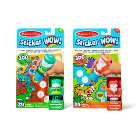 Bilde av Melissa & Doug Sticker Wow! Aktivitetsblock Dino & Tiger (2-pack)