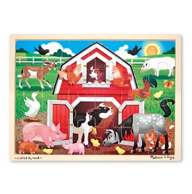 Bilde av Melissa & Doug - Träpussel Bondgård 24-bitar