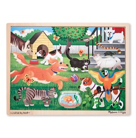 Bilde av Melissa & Doug - Träpussel Djur 24-bitar