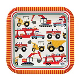 Bilde av Meri Meri Papptallrik 12-pack (Grävmaskin)