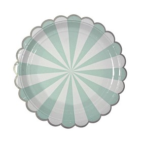 Bilde av Meri Meri Papptallrik 8-pack  (Aqua)