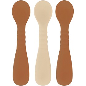 Bilde av Mikk-line Silikonskjeer 3-pakning (White Swan/Brown Sugar)