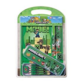 Bilde av Minecraft Skrivsett med pennal og skrivebok (Grønn)