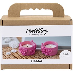 Bilde av Creativ Company Mini DIY-sett Modellering – Telysholdere