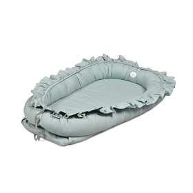 Bilde av Mini Dreams Babynest Med Volang (Dusty Green)