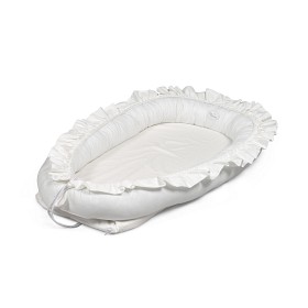 Bilde av Mini Dreams Babynest Med Volang (Vit)
