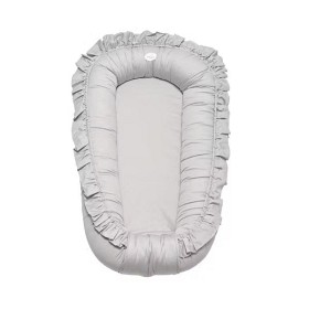 Bilde av Mini Dreams Cozy Babynest Volang (Ljusgrå)