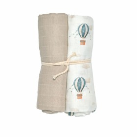Bilde av Mini Dreams Muslinklut Vintage Balloon 2-pack (Blå)