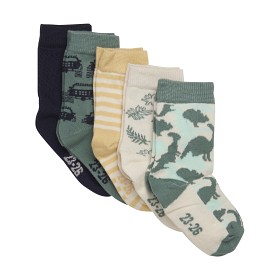 Bilde av MINYMO Socks w. Pattern (5-pack) Oil Blue