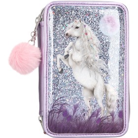 Bilde av Miss Melody Trippelpennfodral Glitter (Lila)
