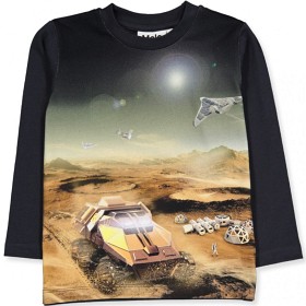 Bilde av Molo Reif Langermet Skjorte Mars (Sort)