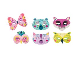 Bilde av Moulin Roty Djurmasker i pastellfärger 6 st